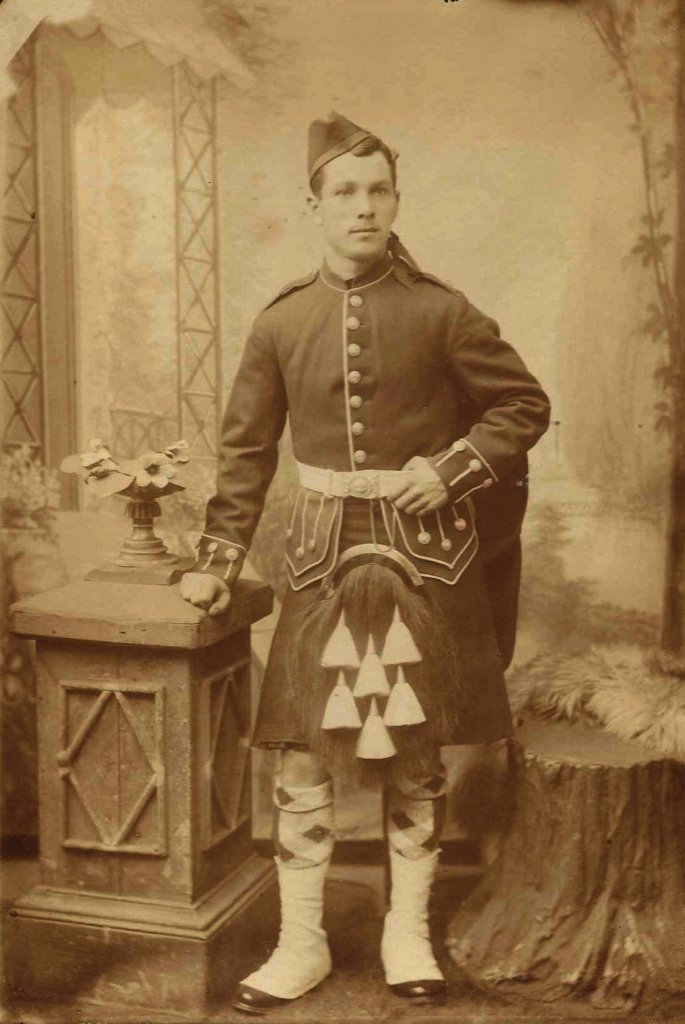 James Belford in uniform of the Paisley Volunteers