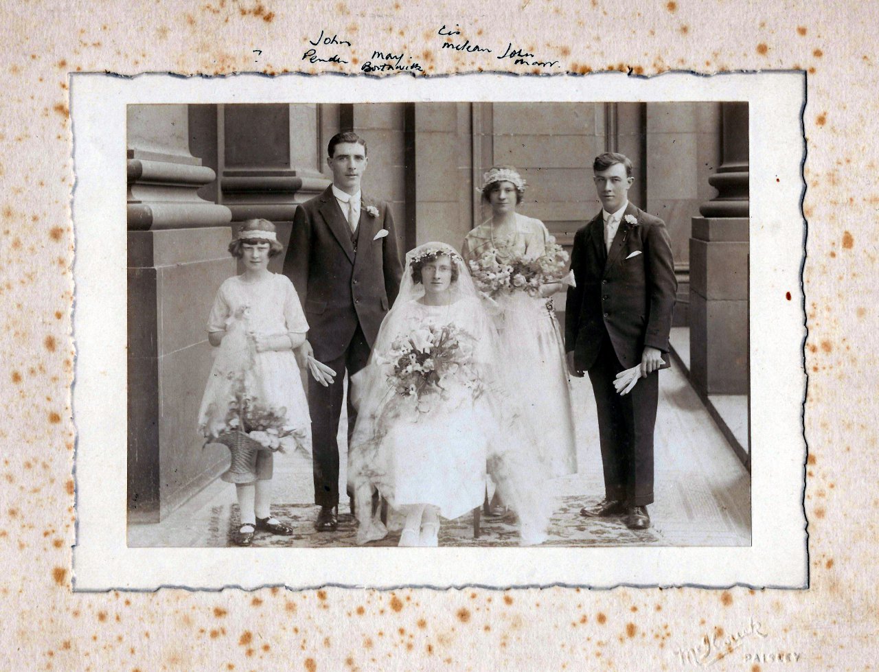 John Pender & Mary Borthwick, Wedding 1923