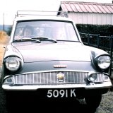 Ford Anglia, ca. 1963, at 57 Glenpatrick Road, Elderslie, Joyce Pender & May (Borthwick) Pender