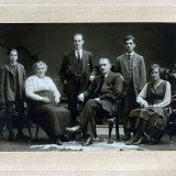 Family Portrait. Borthwick Family, ca.1920: John Burnett (Bon), Mother - Mary Crooks (Kennedy), Thomas (Tom), Father - John Burnett Borthwick, George, Mary (May)