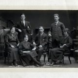 Photo of Pender Family, ca. 1920: Mother - Lillian (Stevenson), John Pender, Lily Pender, Father - John Pender, Allan Pender, Elizabeth (Elsie) Pender