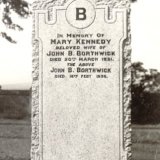 Gravestone of Mary Kennedy and John Burnett Borthwick, Abbey Cemetry, Elderslie, Scotland
